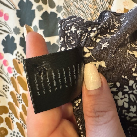 NEW Disturbia Naomi Squareneck Floral Dress Black White Size 2 US Midi Maxi NWOT - Picture 11 of 11